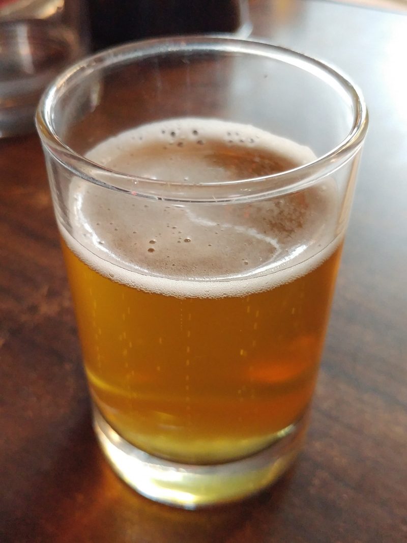 Vaso de degustación mostrando el color de la cerveza Piedra Lisa