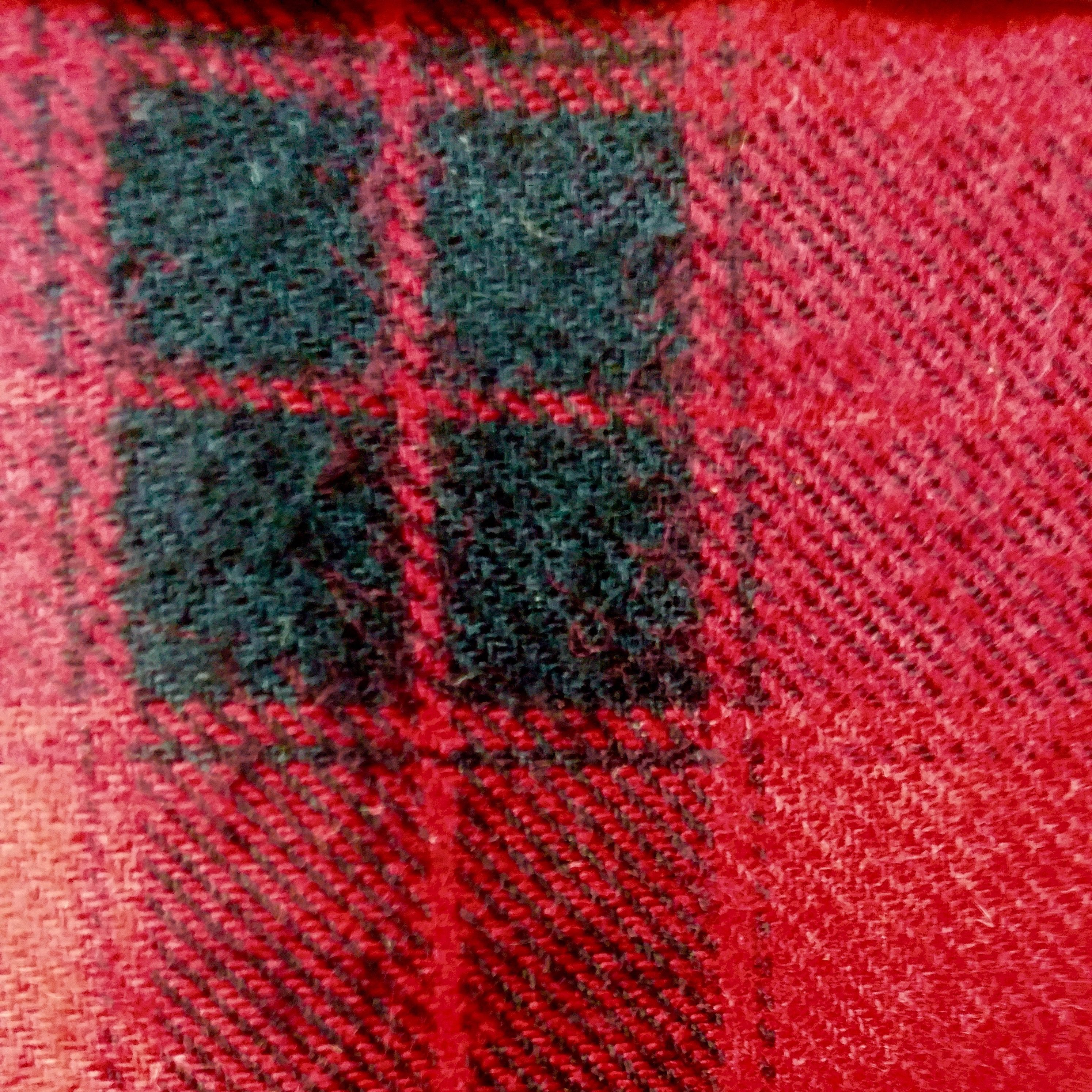 PTU0658 Color Tela Tela de franela de algodón de cuadros rojos y negros tipo Buffalo Plaid.