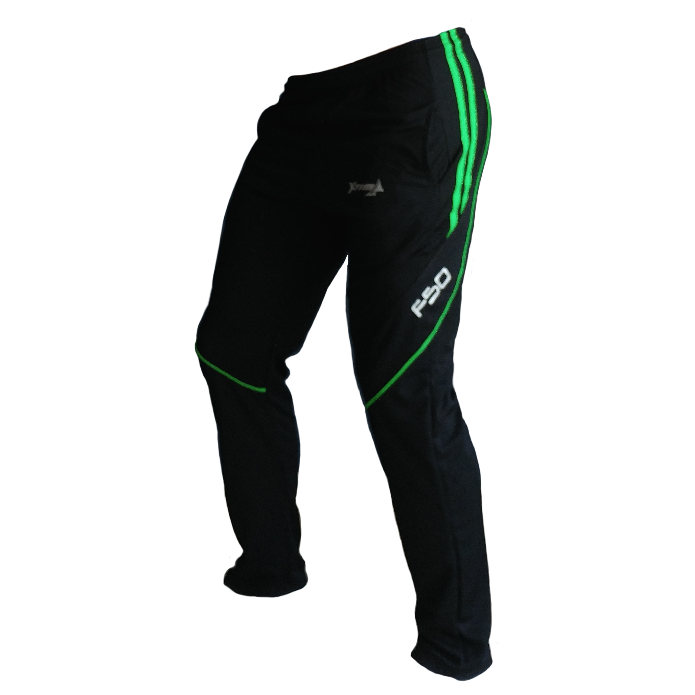 PANTS F50 Holand Negro Verde Neon Lateral 1 Pants deportivos hombre. Negro Verde Neon. Ropa deportiva hombre. Tienda para hombres.