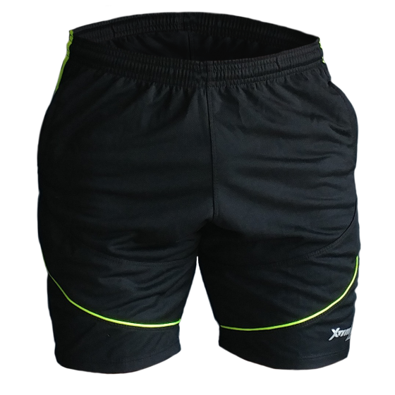 Short deportivo hombre. Negro Amarillo Neon. Ropa deportiva hombre. Tienda para hombres.
