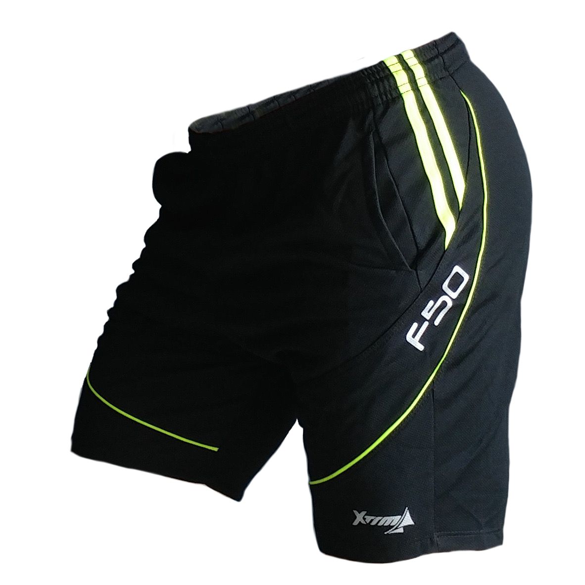 SHORT F50 Holand Negro Amarillo Neon Lateral Short deportivo hombre. Negro Amarillo Neon. Ropa deportiva hombre. Tienda para hombres.