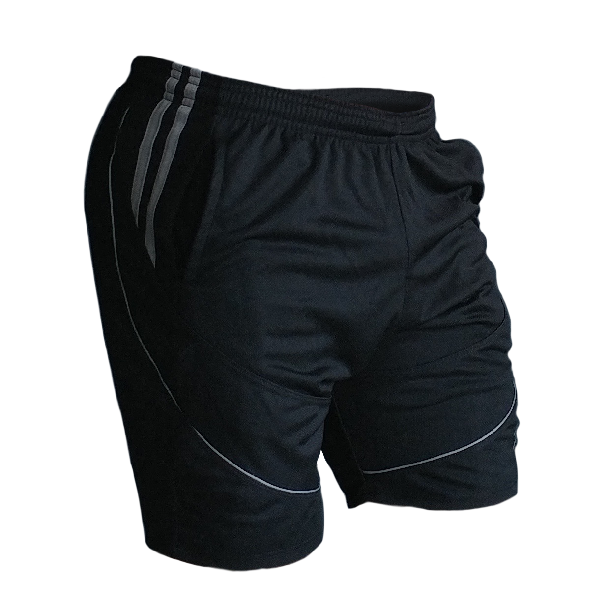 SHORT F50 Holand Negro Gris Lateral 2 Short deportivo hombre. Negro Gris. Ropa deportiva hombre. Tienda para hombres.