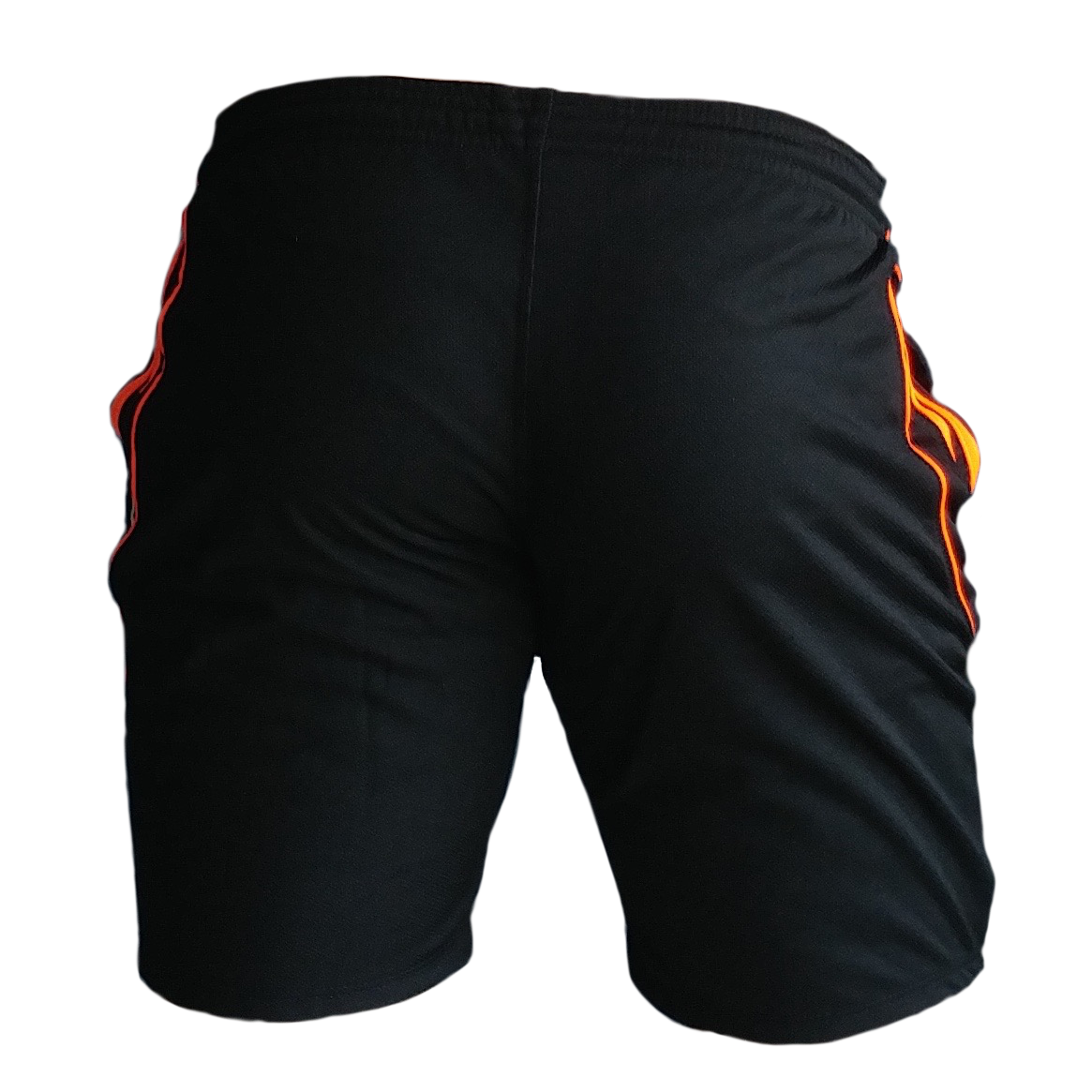 SHORT F50 Holand Negro Naranja Neon Trasera Short deportivo hombre. Negro Naranja Neon. Ropa deportiva hombre. Tienda para hombres.