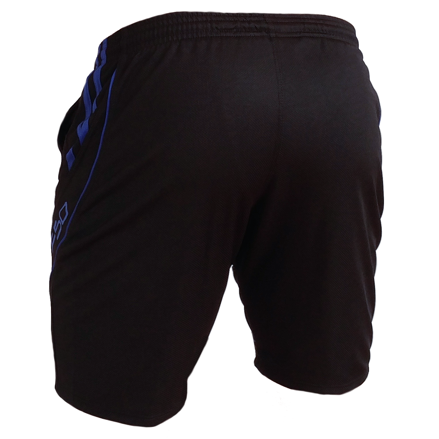 SHORT F50 Holand Negro Azul Rey Trasera Short deportivo hombre. Negro Azul Rey. Ropa deportiva hombre. Tienda para hombres.