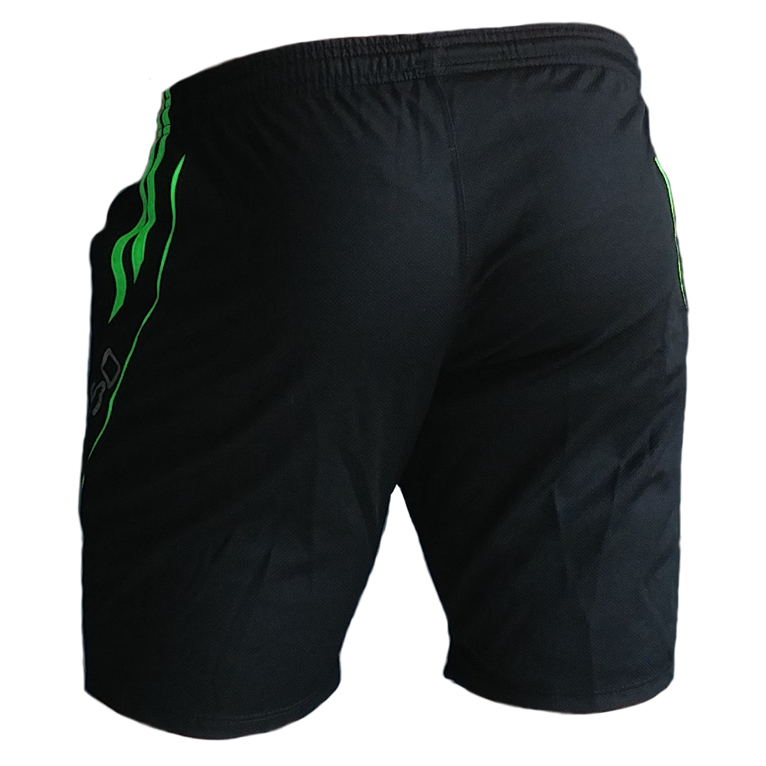 SHORT F50 Holand Negro Verde Neon Trasera Short deportivo hombre. Negro Verde Neon. Ropa deportiva hombre. Tienda para hombres.